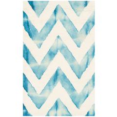 DIP DYE, IVORY / TURQUOISE, 2' X 3', Area Rug, DDY715H-2