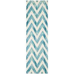 DIP DYE, IVORY / TURQUOISE, 2'-3" X 8', Area Rug, DDY715H-28