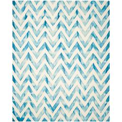 DIP DYE, IVORY / TURQUOISE, 8' X 10', Area Rug, DDY715H-8