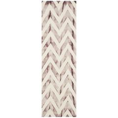 DIP DYE, IVORY / MAROON, 2'-3" X 8', Area Rug