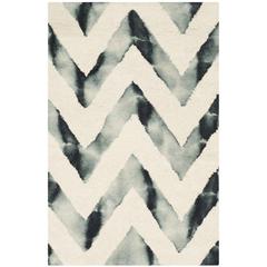 DIP DYE, IVORY / GREY, 2' X 3', Area Rug