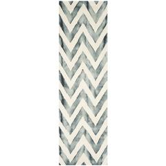 DIP DYE, IVORY / GREY, 2'-3" X 8', Area Rug