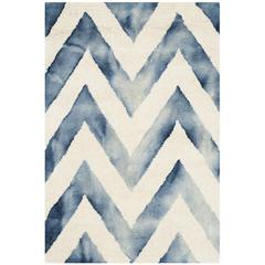 DIP DYE, IVORY / NAVY, 2' X 3', Area Rug, DDY715P-2