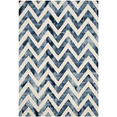 DIP DYE, IVORY / NAVY, 6' X 9', Area Rug