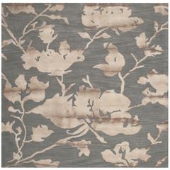 DIP DYE, GREY / BEIGE, 7' X 7' Square, Area Rug