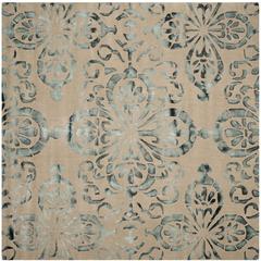 DIP DYE, CAMEL / GREY, 7' X 7' Square, Area Rug