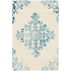 DIP DYE, IVORY / LIGHT BLUE, 2' X 3', Area Rug