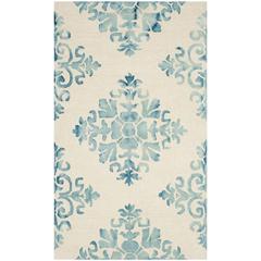 DIP DYE, IVORY / LIGHT BLUE, 3' X 5', Area Rug