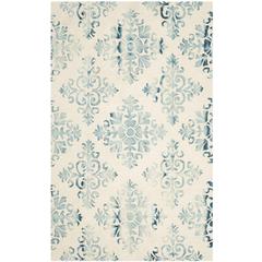 DIP DYE, IVORY / LIGHT BLUE, 5' X 8', Area Rug