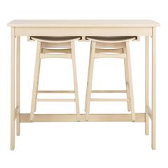 Colbie 3 Piece Pub Set, White Oak