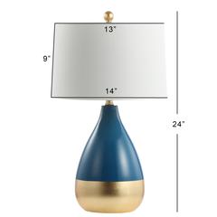 Charmer Lamp, Blue/Gold Leaf