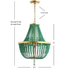 Prince Chandelier, Gold/Green
