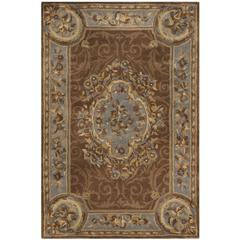 EMPIRE, BLUE / BROWN, 4' X 6', Area Rug