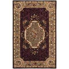 EMPIRE, DARK RED / DARK BEIG, 5' X 8', Area Rug
