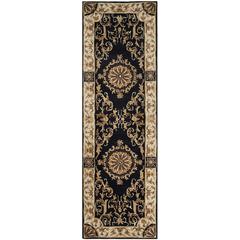 EMPIRE, BLACK / IVORY, 2'-6" X 8', Area Rug