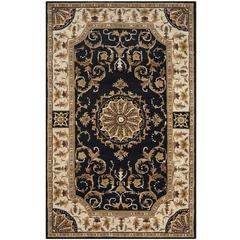 EMPIRE, BLACK / IVORY, 5' X 8', Area Rug