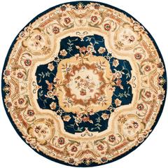 EMPIRE, NAVY / BEIGE, 6' X 6' Round, Area Rug