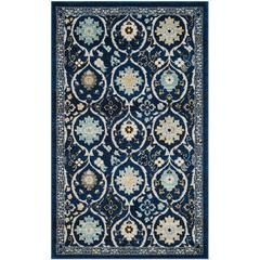 EVOKE, ROYAL / IVORY, 3' X 5', Area Rug, EVK210A-3