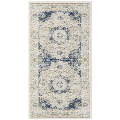 EVOKE, IVORY / BLUE, 2'-2" X 4', Area Rug, EVK220C-24