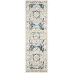 EVOKE, IVORY / BLUE, 2'-2" X 7', Area Rug, EVK220C-27