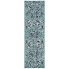 EVOKE, LIGHT BLUE / LIGHT BLUE, 2'-2" X 11', Area Rug