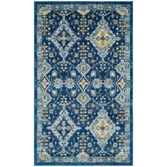 EVOKE, ROYAL / IVORY, 3' X 5', Area Rug, EVK224A-3