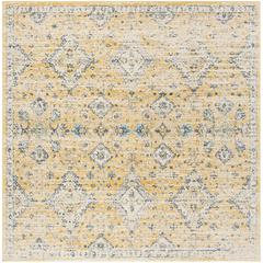 EVOKE, GOLD / IVORY, 6'-7" X 6'-7" Square, Area Rug, EVK224B-7SQ