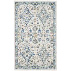 EVOKE, IVORY / LIGHT BLUE, 3' X 5', Area Rug, EVK224C-3