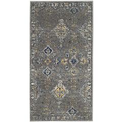 EVOKE, DARK GREY / YELLOW, 2'-2" X 4', Area Rug