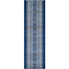 EVOKE, ROYAL / IVORY, 2'-2" X 11', Area Rug, EVK226A-211