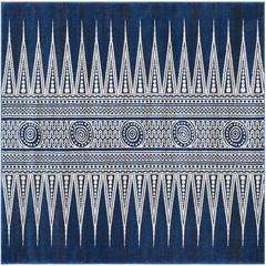 EVOKE, ROYAL / IVORY, 6'-7" X 6'-7" Square, Area Rug, EVK226A-7SQ