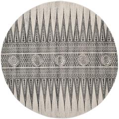 EVOKE, IVORY / GREY, 6'-7" X 6'-7" Round, Area Rug, EVK226D-7R