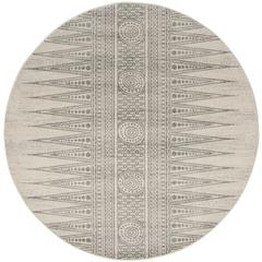 EVOKE, IVORY / SILVER, 6'-7" X 6'-7" Round, Area Rug, EVK226Z-7R