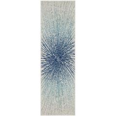 EVOKE, ROYAL / IVORY, 2'-2" X 7', Area Rug, EVK228A-27