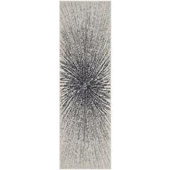 EVOKE, BLACK / IVORY, 2'-2" X 7', Area Rug