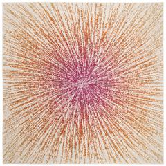 EVOKE, FUCHSIA / CREAM, 6'-7" X 6'-7" Square, Area Rug