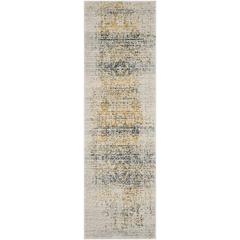 EVOKE, IVORY / BLUE, 2'-2" X 11', Area Rug, EVK232C-211