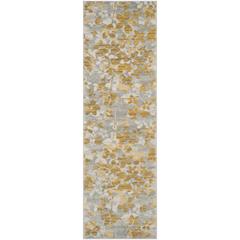 EVOKE, GREY / GOLD, 2'-2" X 11', Area Rug, EVK236P-211