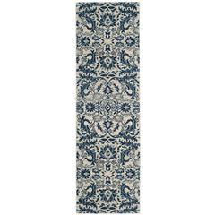 EVOKE, IVORY / BLUE, 2'-2" X 11', Area Rug, EVK238C-211
