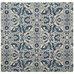 EVOKE, IVORY / BLUE, 6'-7" X 6'-7" Square, Area Rug, EVK238C-7SQ