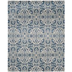 EVOKE, IVORY / BLUE, 11' X 15', Area Rug, EVK238C-1115