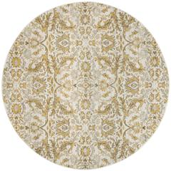 EVOKE, IVORY / GOLD, 6'-7" X 6'-7" Round, Area Rug, EVK238S-7R