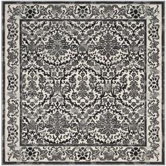 EVOKE, IVORY / GREY, 6'-7" X 6'-7" Square, Area Rug, EVK242D-7SQ