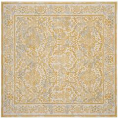 EVOKE, IVORY / GOLD, 6'-7" X 6'-7" Square, Area Rug, EVK242S-7SQ