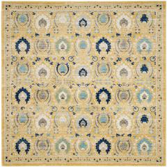 EVOKE, GOLD / IVORY, 6'-7" X 6'-7" Square, Area Rug, EVK251B-7SQ