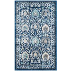 EVOKE, BLUE / IVORY, 2'-2" X 4', Area Rug, EVK251C-24