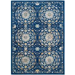 EVOKE, NAVY / IVORY, 6'-7" X 9', Area Rug, EVK252A-6