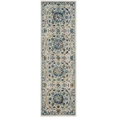 EVOKE, IVORY / BLUE, 2'-2" X 7', Area Rug, EVK252C-27