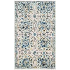 EVOKE, IVORY / BLUE, 2'-2" X 4', Area Rug, EVK252C-24
