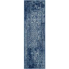 EVOKE, NAVY / IVORY, 2'-2" X 7', Area Rug, EVK256A-27